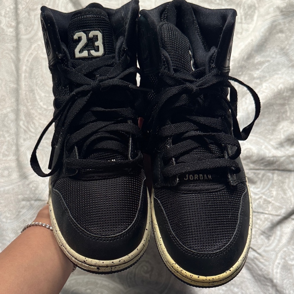 Jordan Black and White High-Top Sneakers